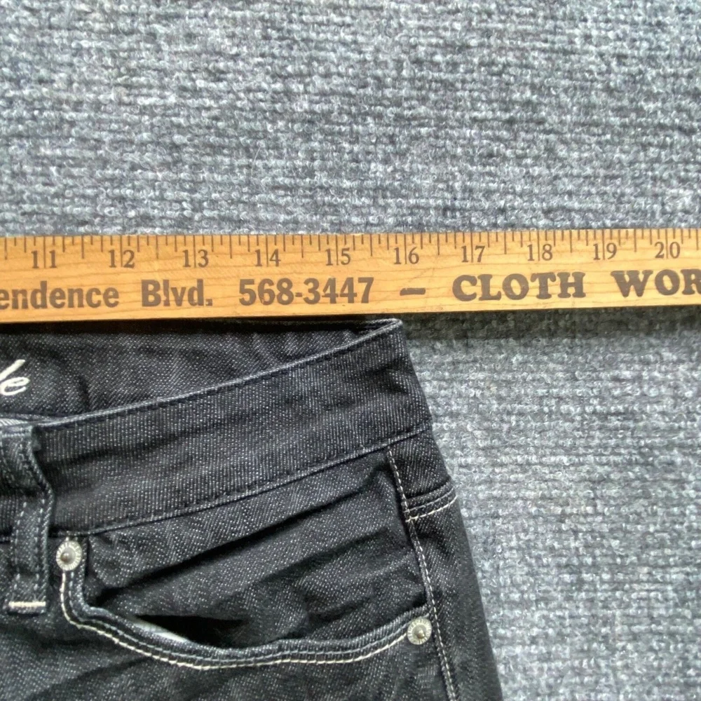 American Eagle Jeans Womens 8‎ Black 32x32 Slim Fit Whimsigoth Dark Minimalist